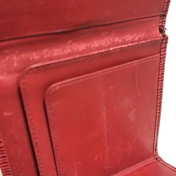 Louis Vuitton Hook Wallet Epi Porte Monnaie Billets Cult Cles Castilian Red